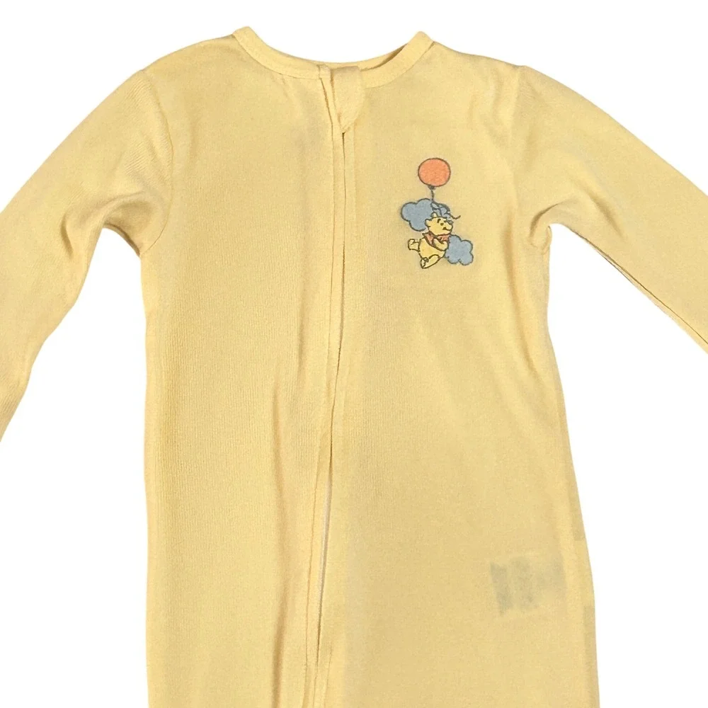 Disney Baby Winnie the Pooh Footed Pajamas Unisex Snug 18M Yellow Classic NWOT